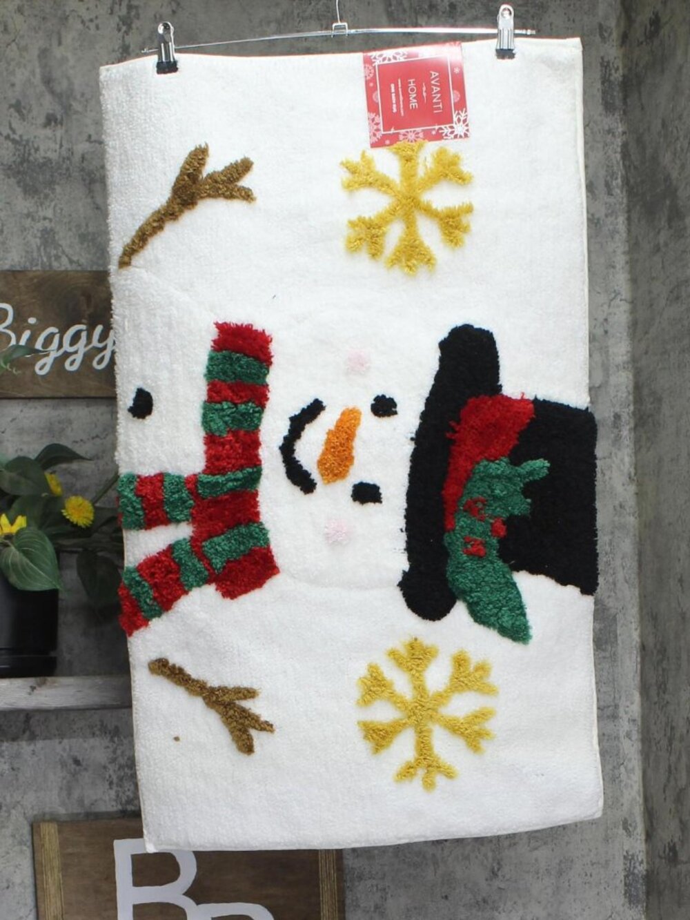 Avanti Snowman Holiday Bathroom Rug Mat 13580J SNM White Multi 20x32
